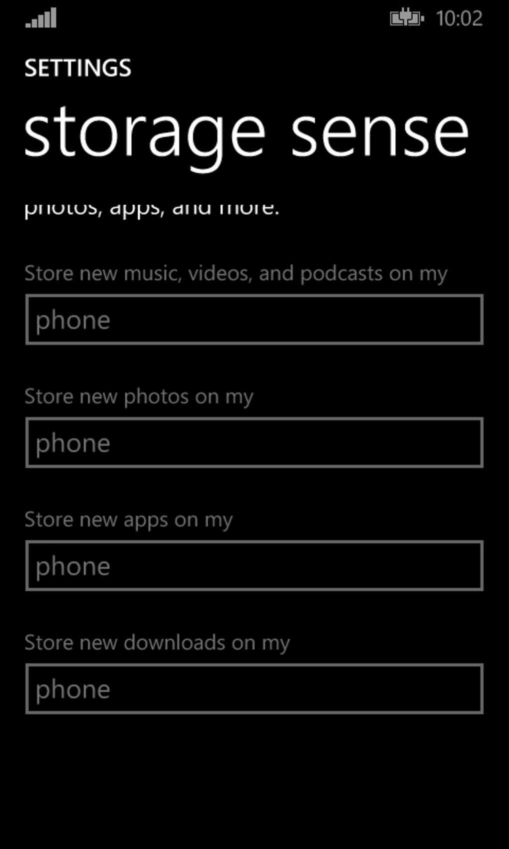 Storage Sense