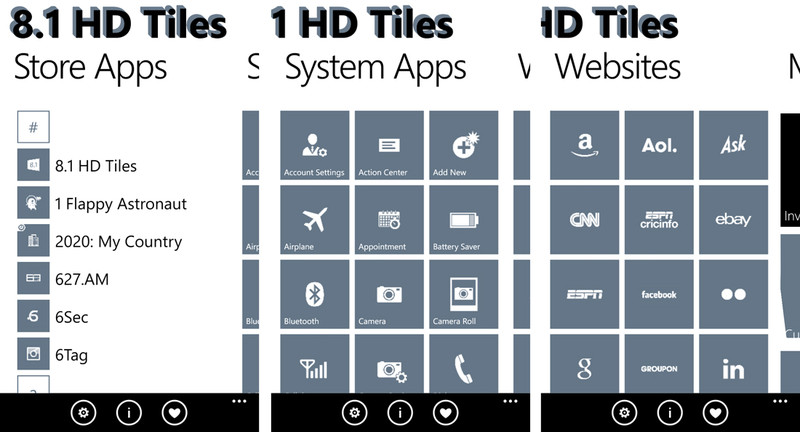 8.1 HD Tiles