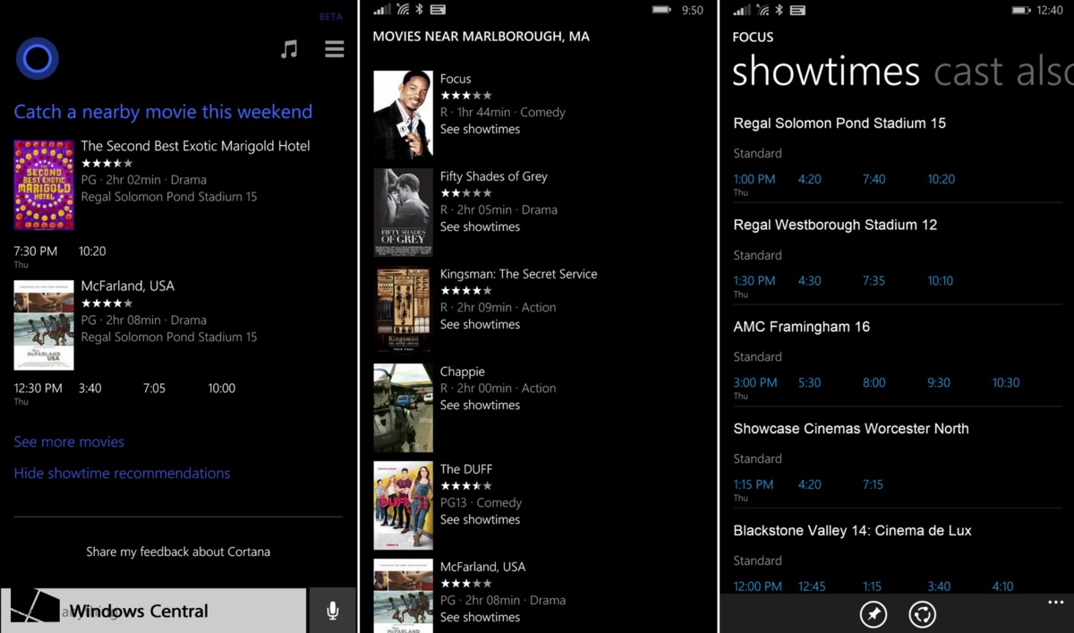 Showtimes