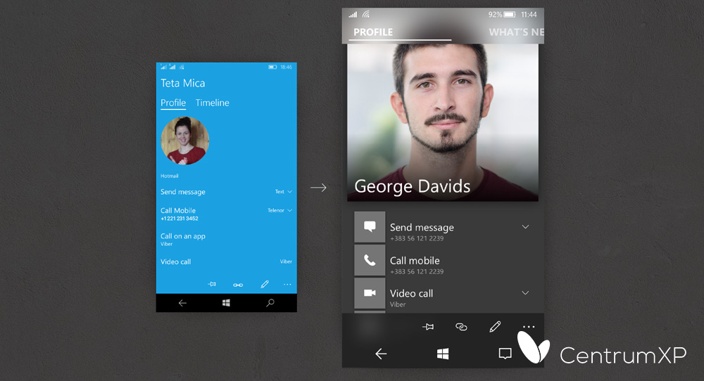 Fluent Design System w Windows 10 Mobile