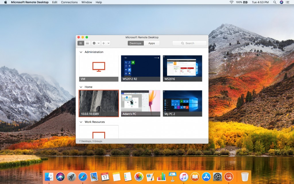 Microsoft Remote Desktop na macOS