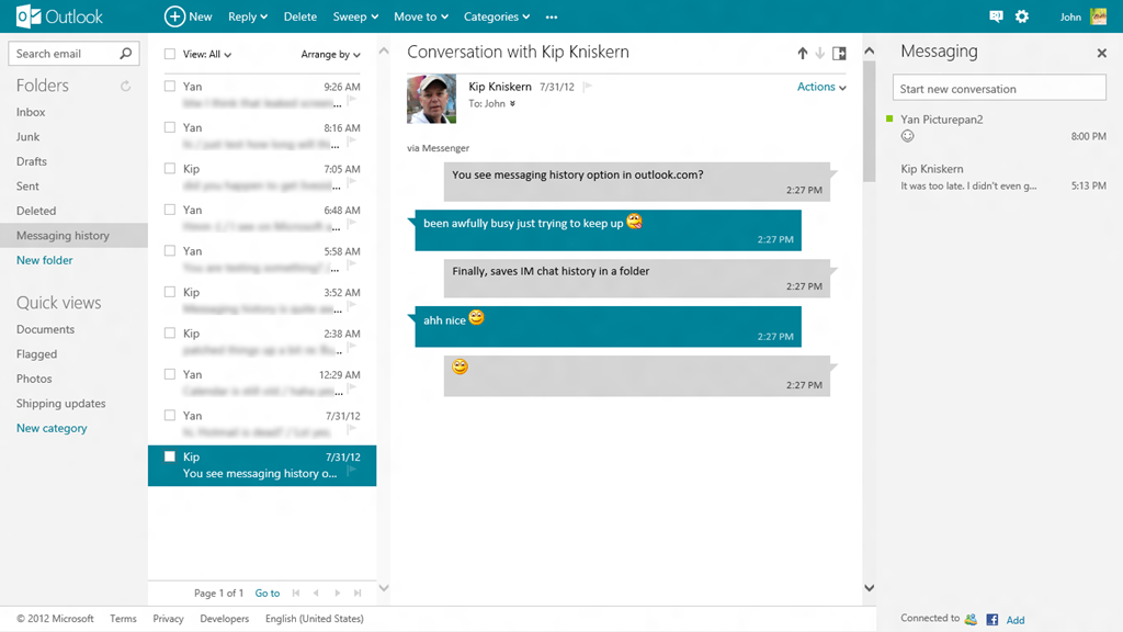 Outlook.com, źródło: http://www.liveside.net