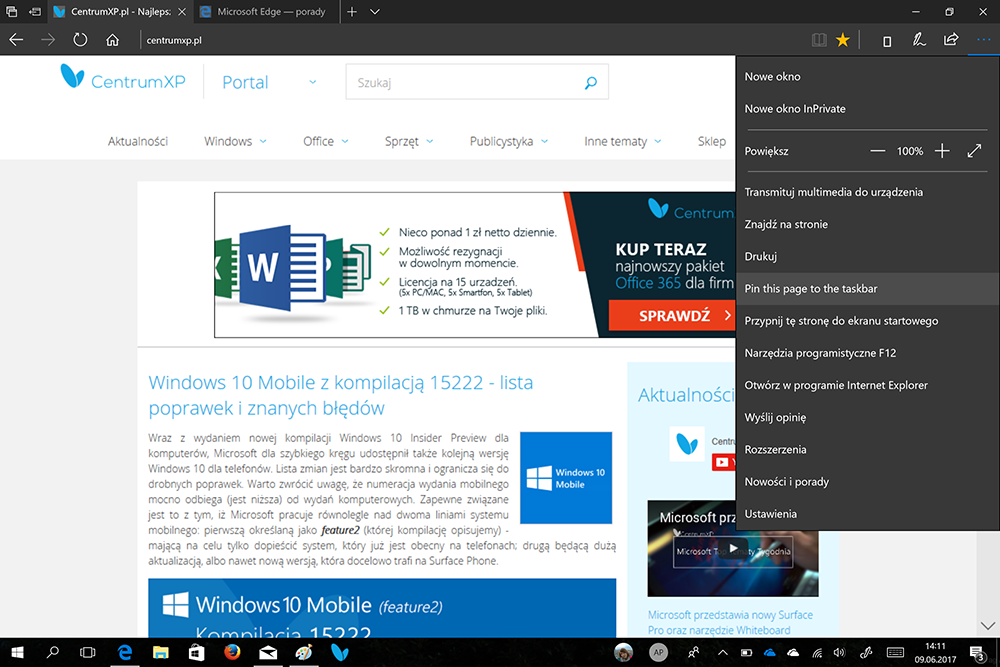 Nowości w Windows 10 Insider Preview kompilacja 16215