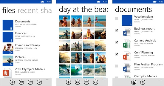SkyDrive, Windows Phone 8