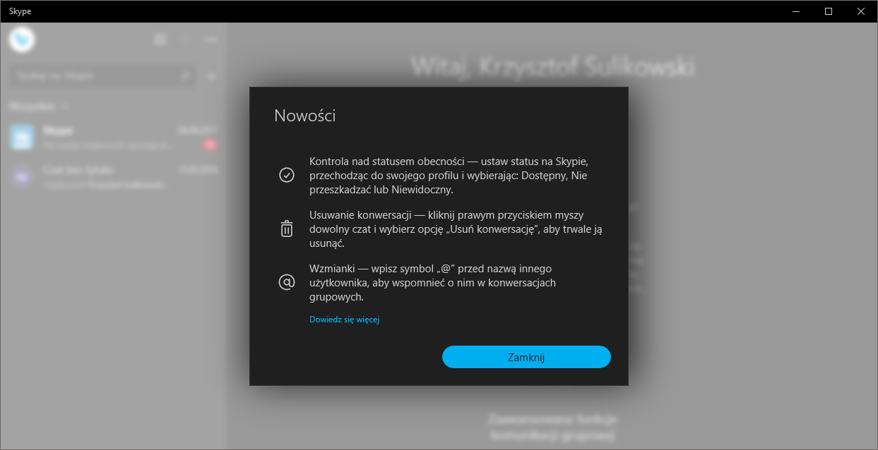 Skype dla Windows 10