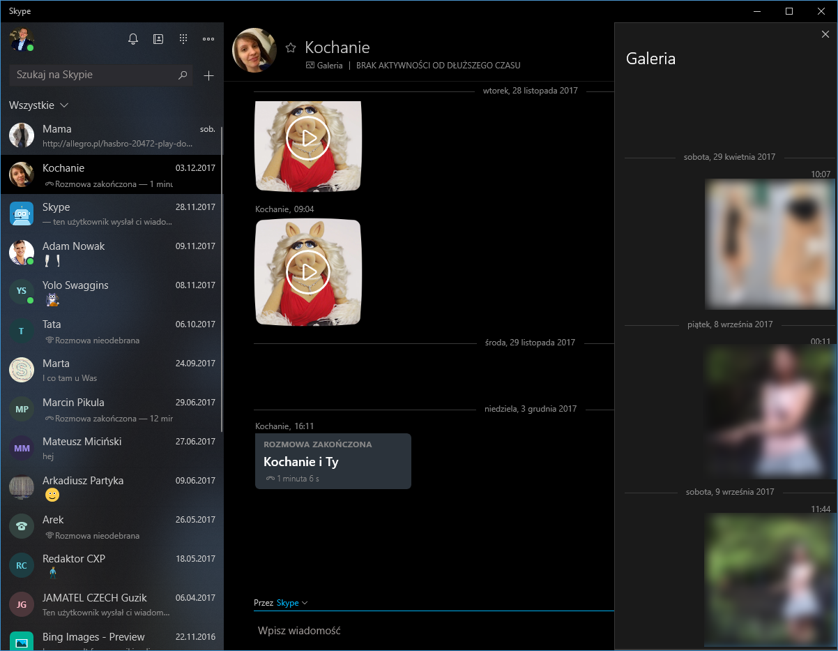 Skype dla Windows 10 - Galeria