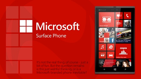 Microsoft Surface Phone, obraz nie przedstawia rzeczywistego telefonu