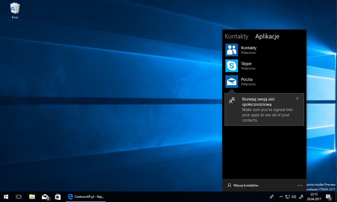 Windows 10 - Twoje kontakty