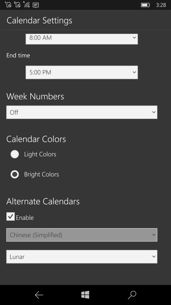 Windows 10 Mobile feature2 - build 15240