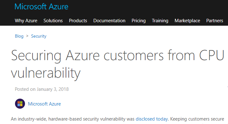 Azure Bloge - Informacja o wydajności po łatce