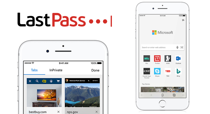 Microsoft Edge iOS LastPass