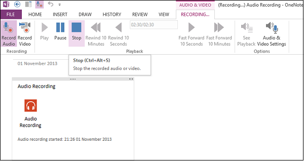 Funkcja nagrywania w OneNote