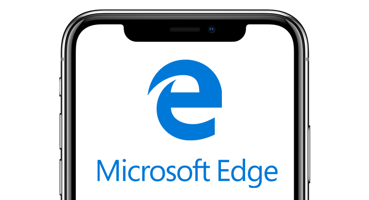 Microsoft Edge dostosowany do wyświetlacza iPhone X