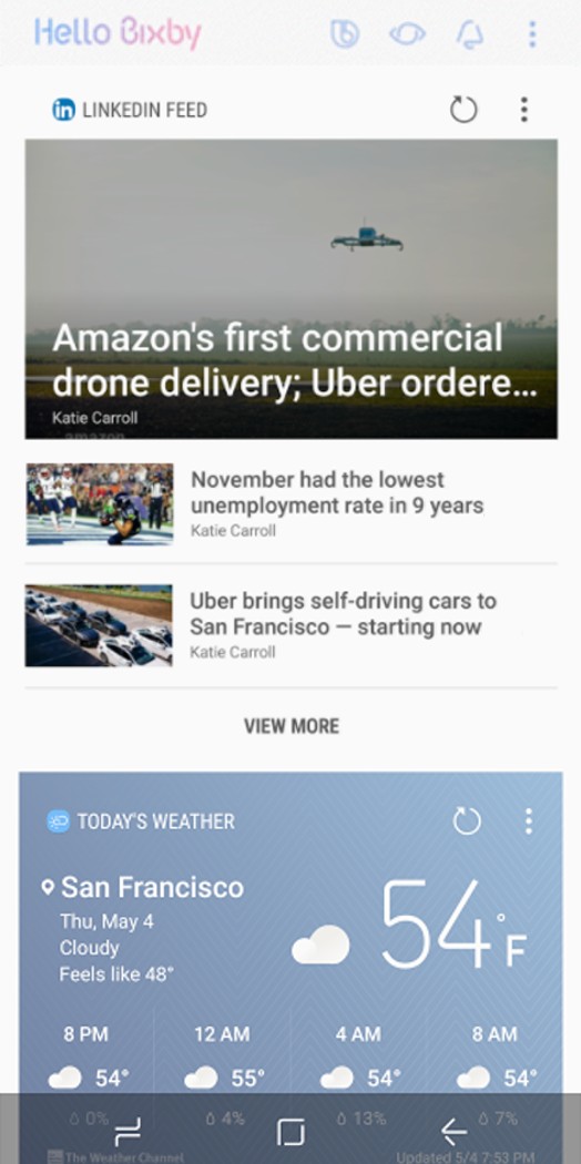 LinkedIn Bixby