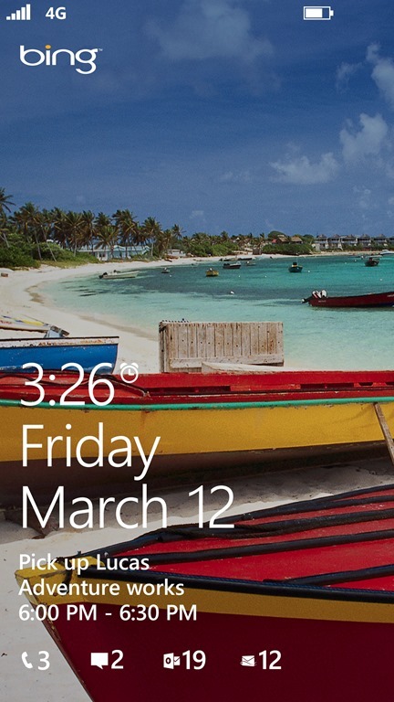 Lock screen Windows Phone 8