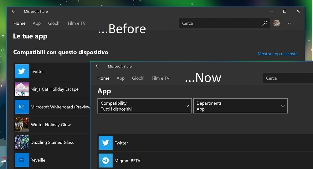 Microsoft Store - Aktualizacja, Moja biblioteka