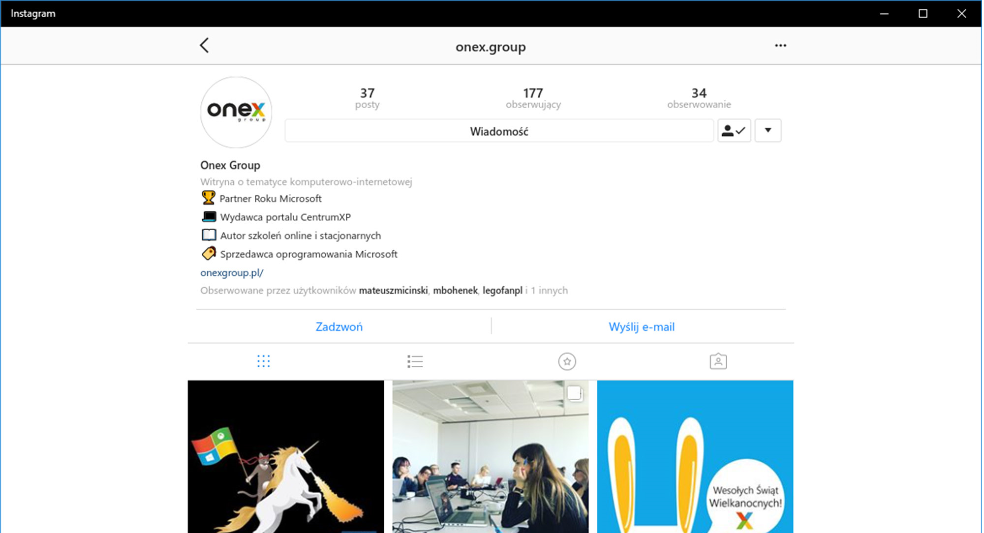 Onex Group Instagram