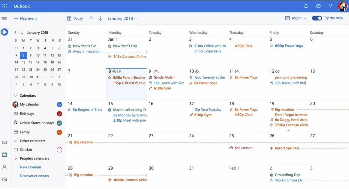 Kalendarz Outlook - Wypróbuj wersję beta