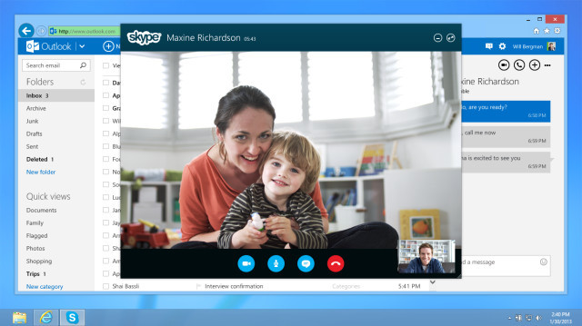 Outlook.com i Skype