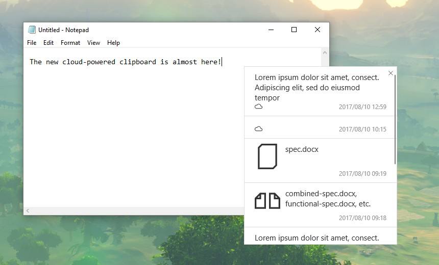 Cloud-powered Clipboard - Schowek w chmurze Windows 10