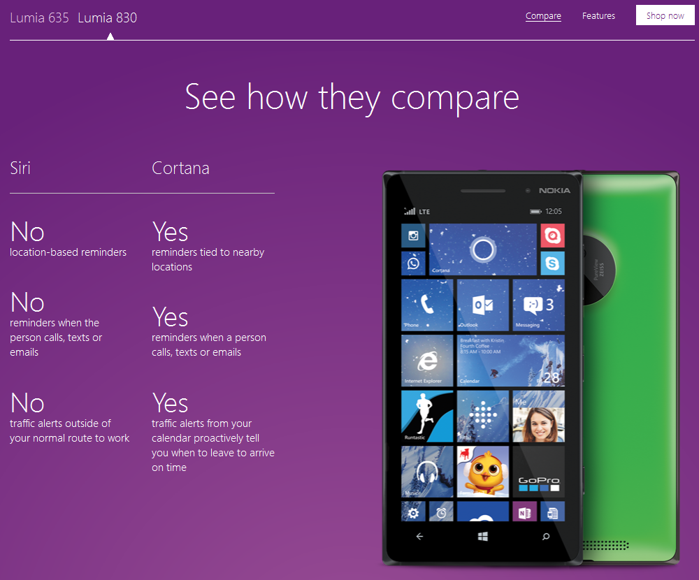 Siri vs Cortana