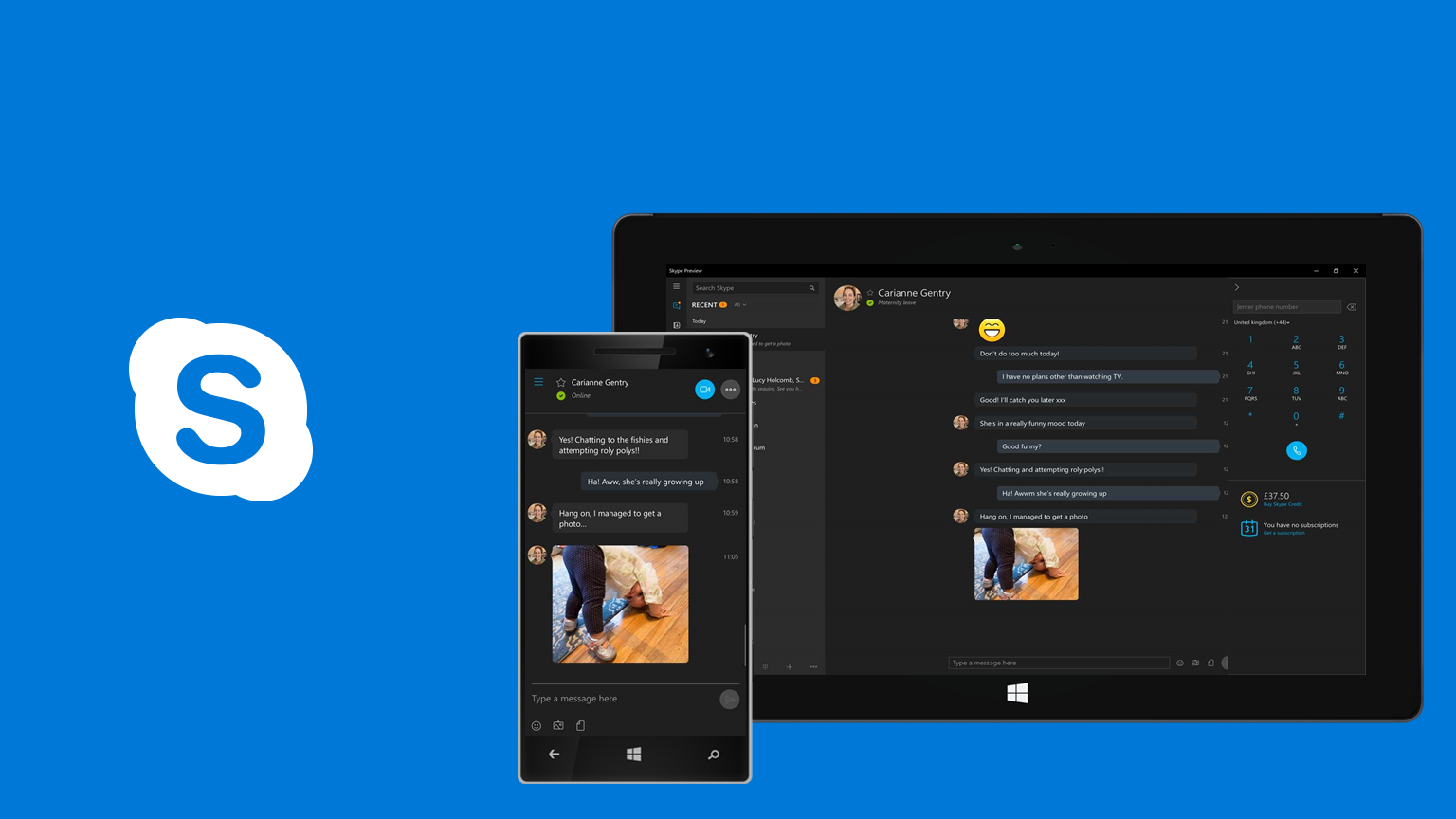 Nowa aktualizacja Skype UWP
