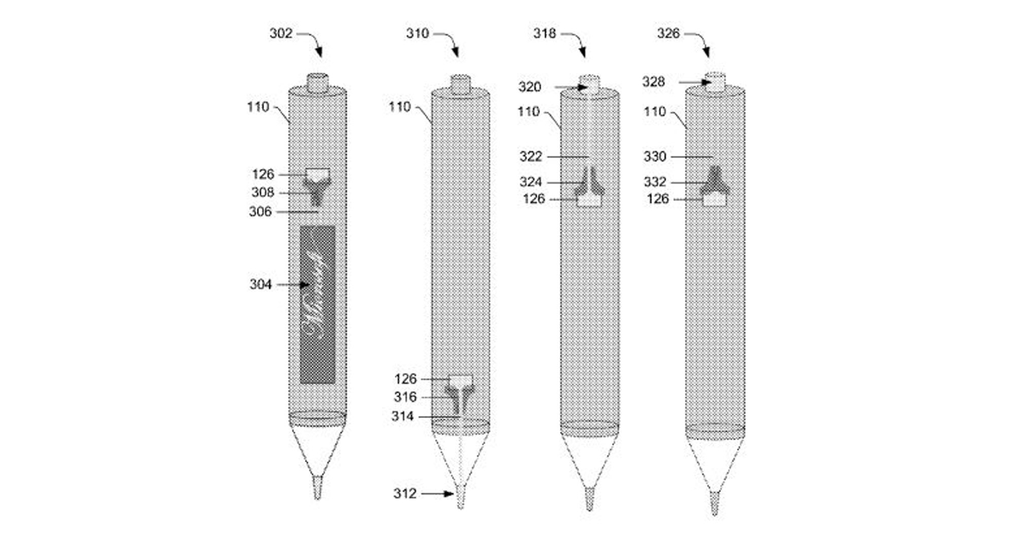 Surface Pen z diodami powiadomień - patent