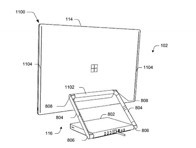 Projekt/patent Microsoft Surface AIO