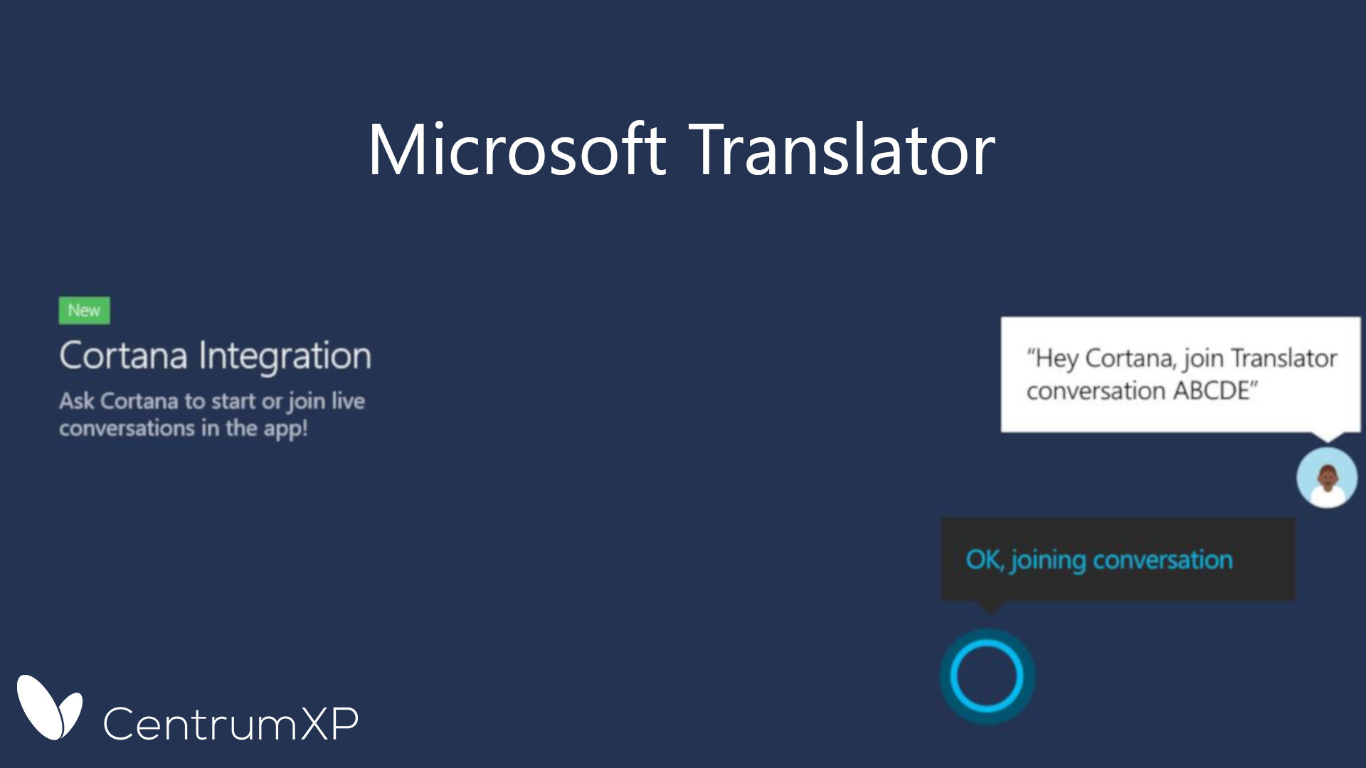 Microsoft Translator Cortana