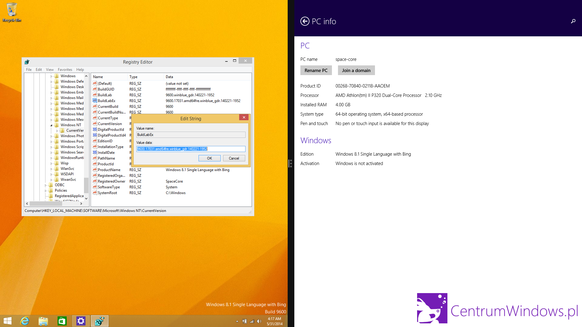 Windows 8.1 with Bing