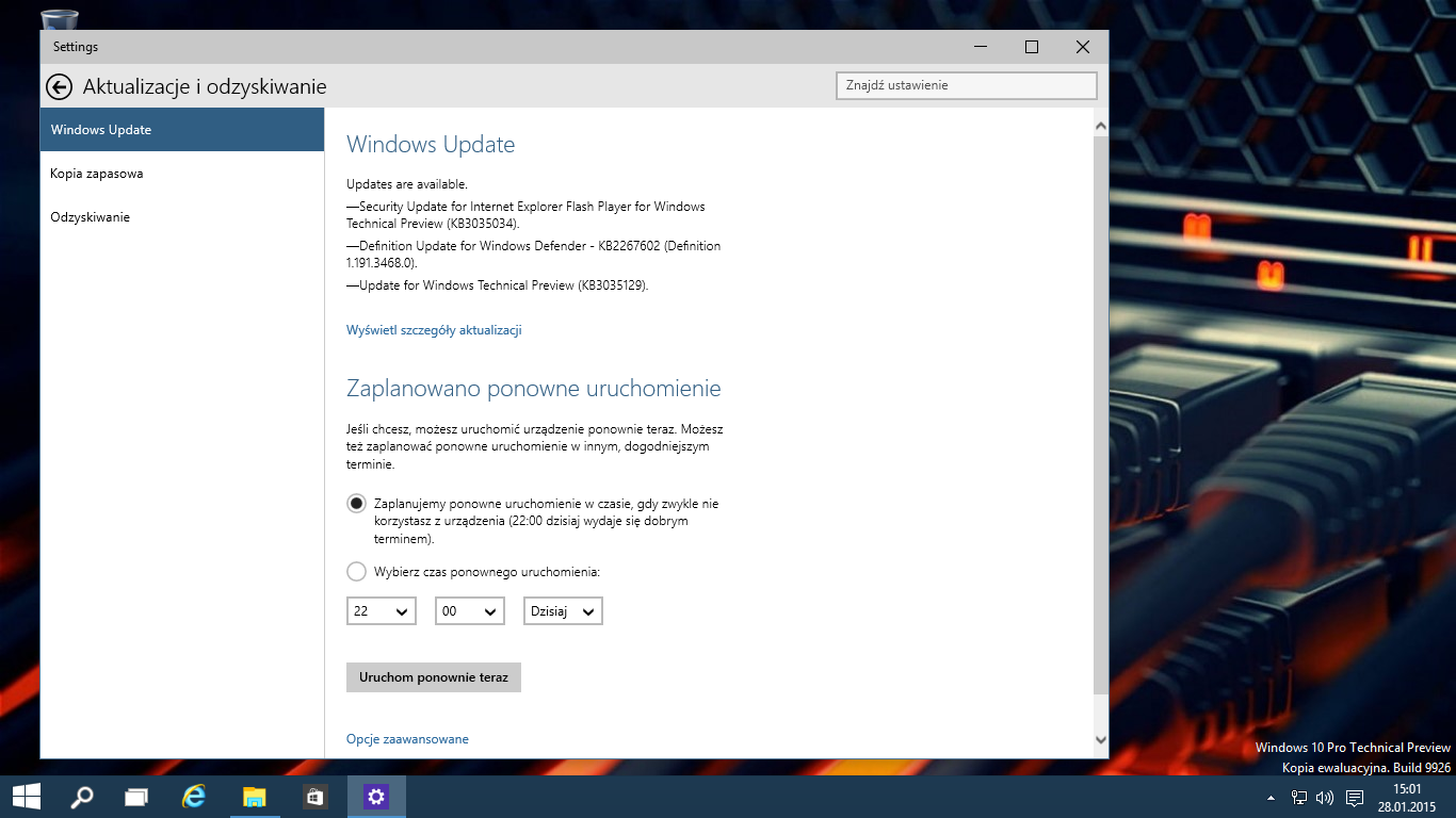 Odświeżony Windows Update w Windows 10