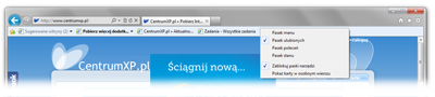 Bogatszy interfejs w IE9