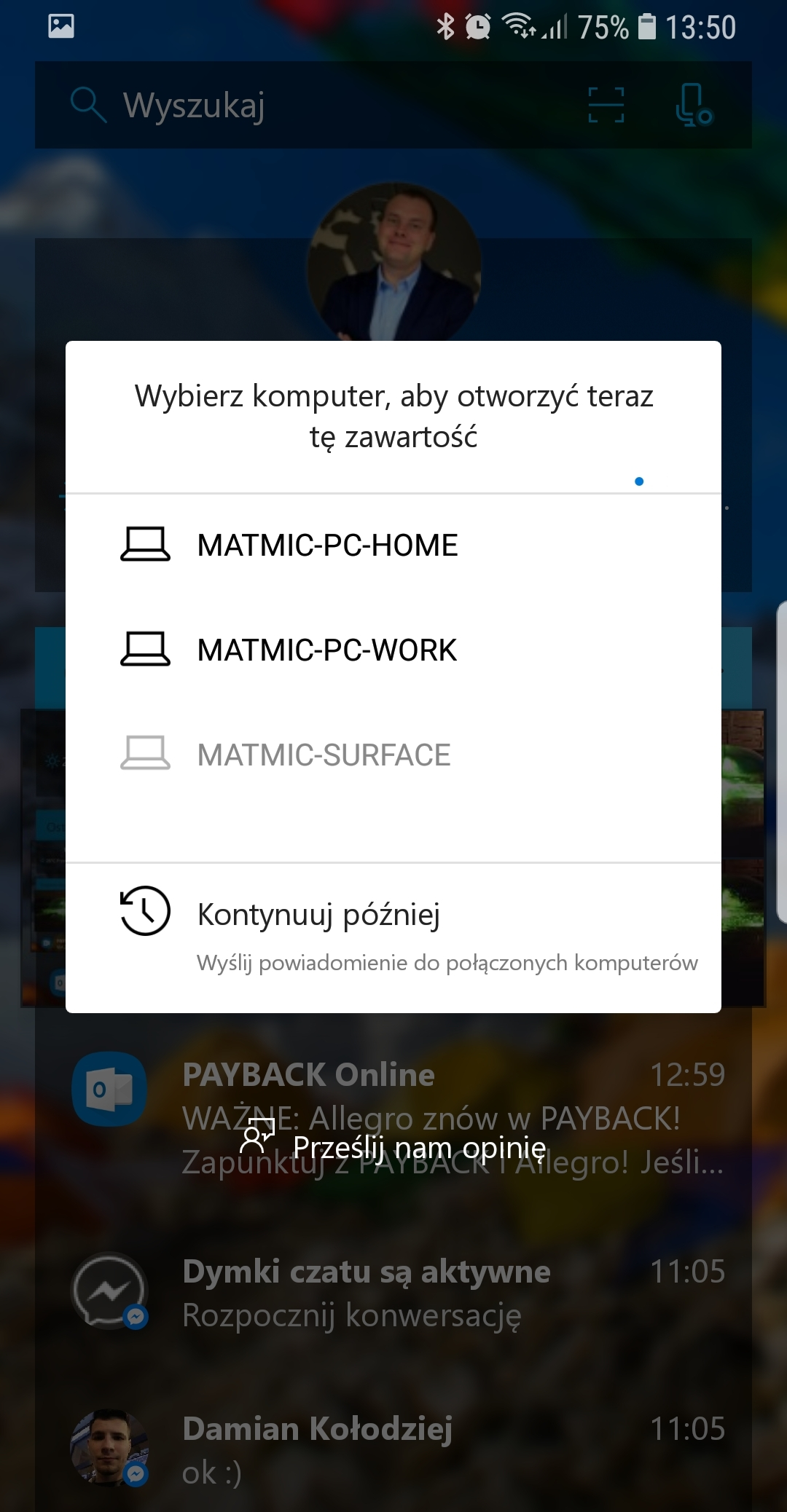 Microsoft Launcher Kontynuuj przeglądanie zdjęć na komputerze