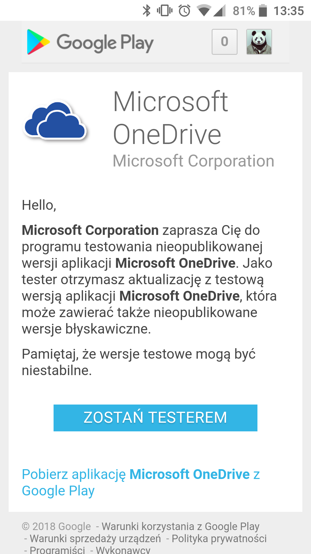 OneDrive Beta