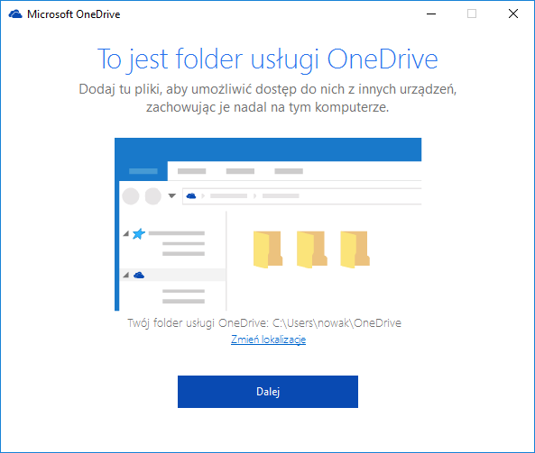 Nie można zsynchronizować z OneDrive