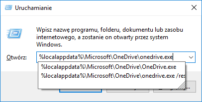 synchronizacja plików OneDrive