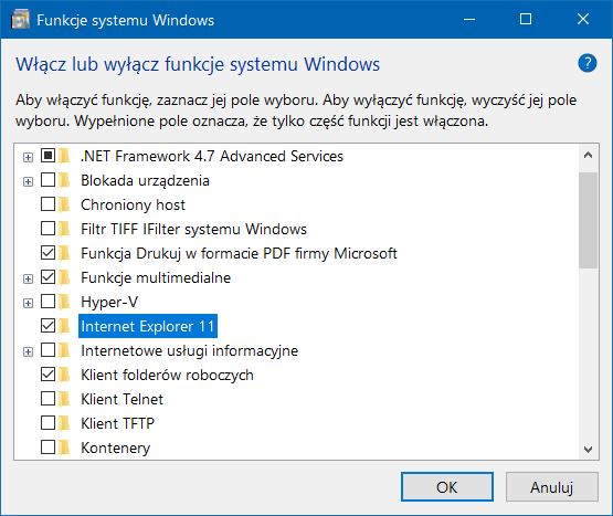 Składniki i funkcje systemu Windows
