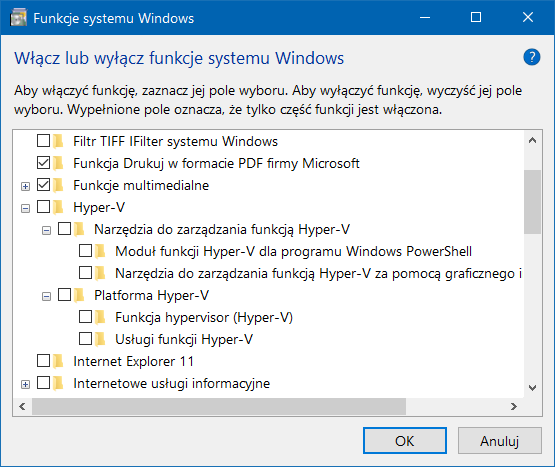 Funkcje i składniki systemu Windows