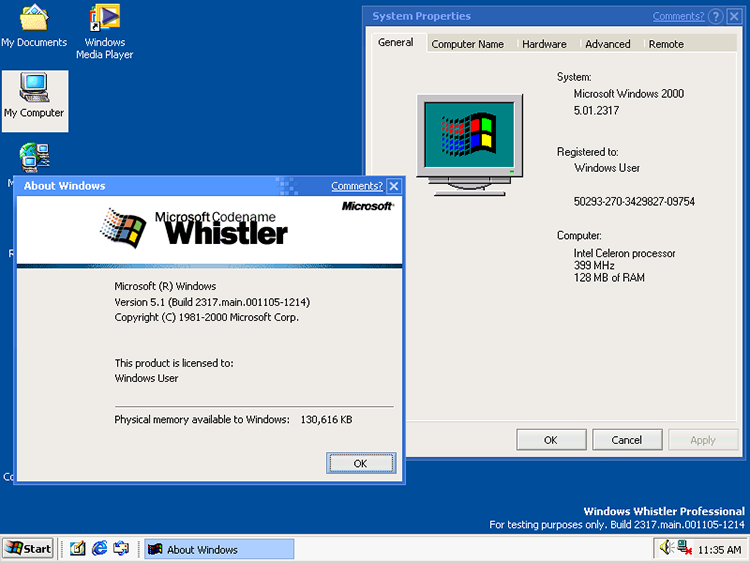 Pulpit systemu Windows Whistler