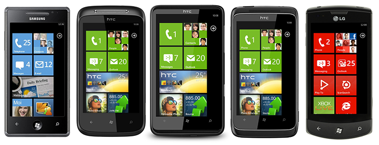 Windows Phone 7 na różnych urządzeniach
