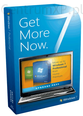Pudełko Windows 7 Professional jako upgrade z Windows 7 Home Premium