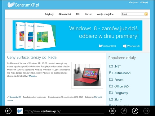 Wymagania stawiane Windows 8