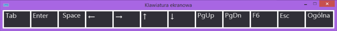 Klawiatura ekranowa - Nawigacja