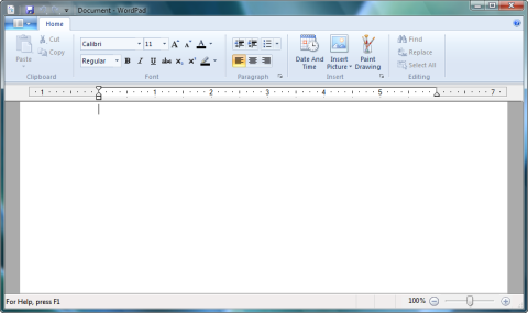 WordPad w Windows 7