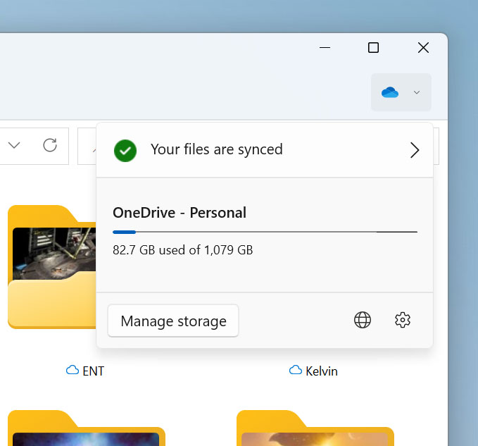 OneDrive - ilość miejsca w Eksploratorze plików