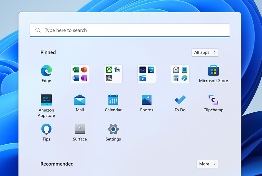 Tworzenie i zarządzanie folderami w menu Start - Windows 11