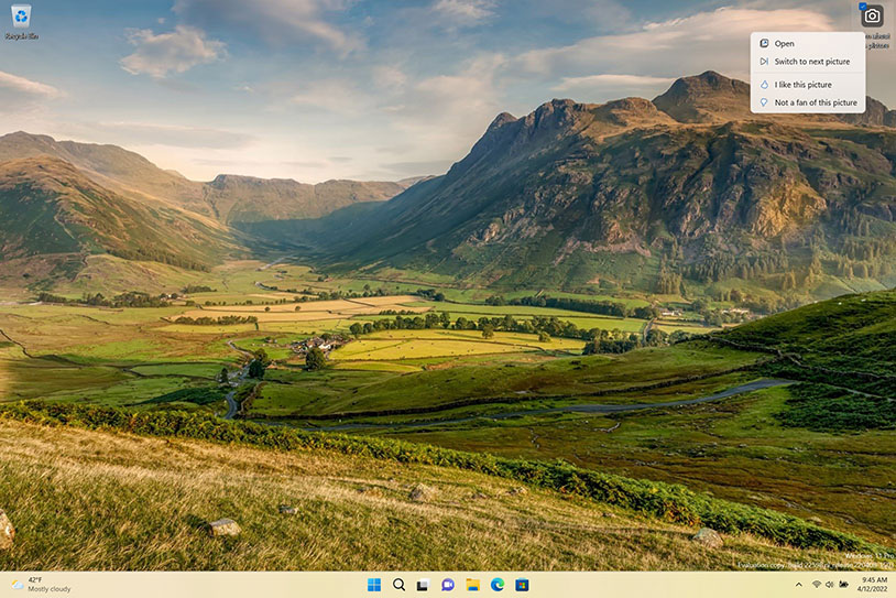 Windows Spotlight na pulpicie Windows 11