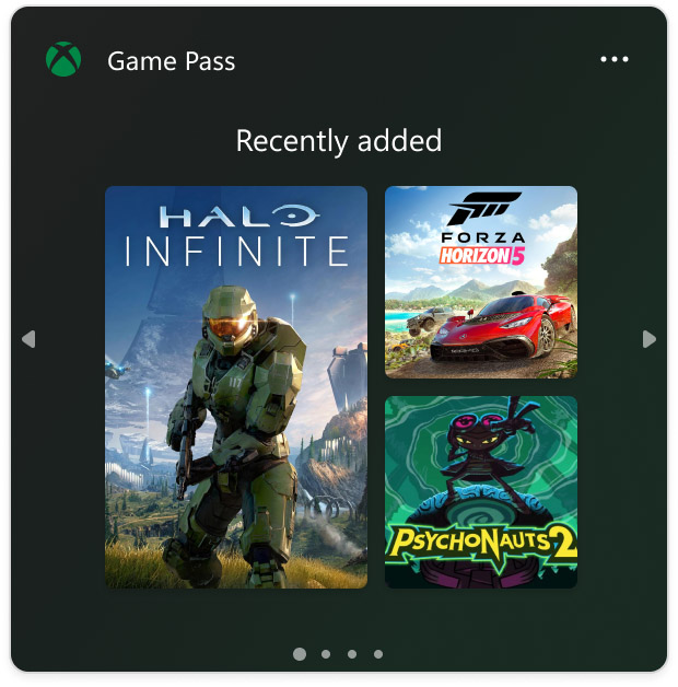 widżet Game Pass w Windows 11