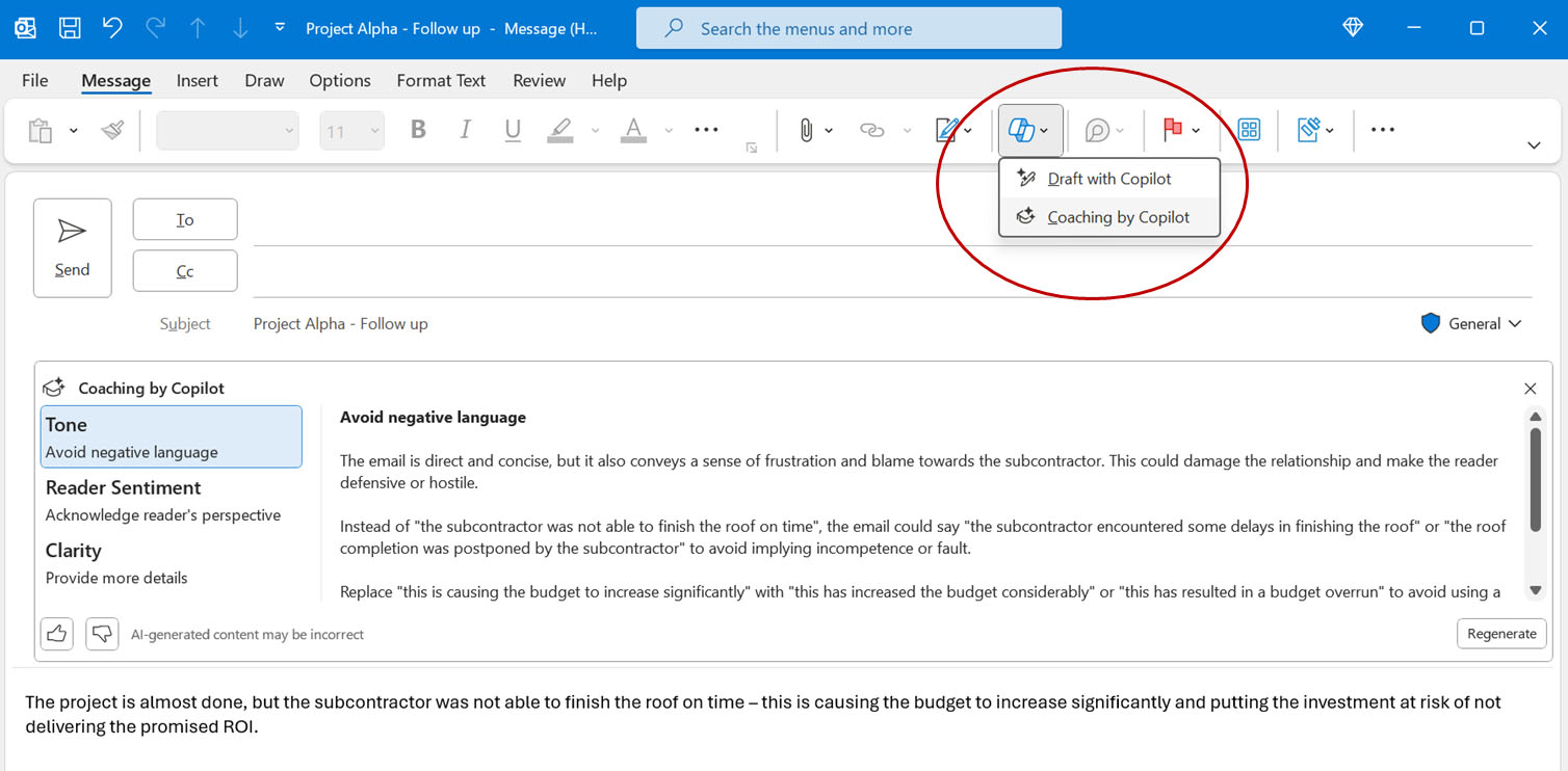 Copilot w klasycznym Outlooku dostępny dla większości użytkowników