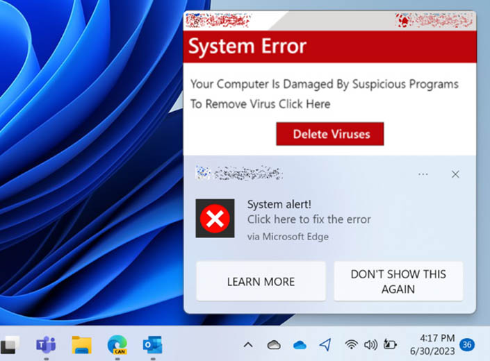 Blokowanie powiadomień w Edge